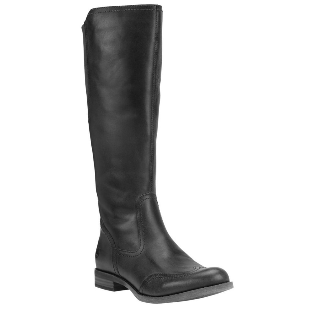 Timberland Black Leather Moto Boots